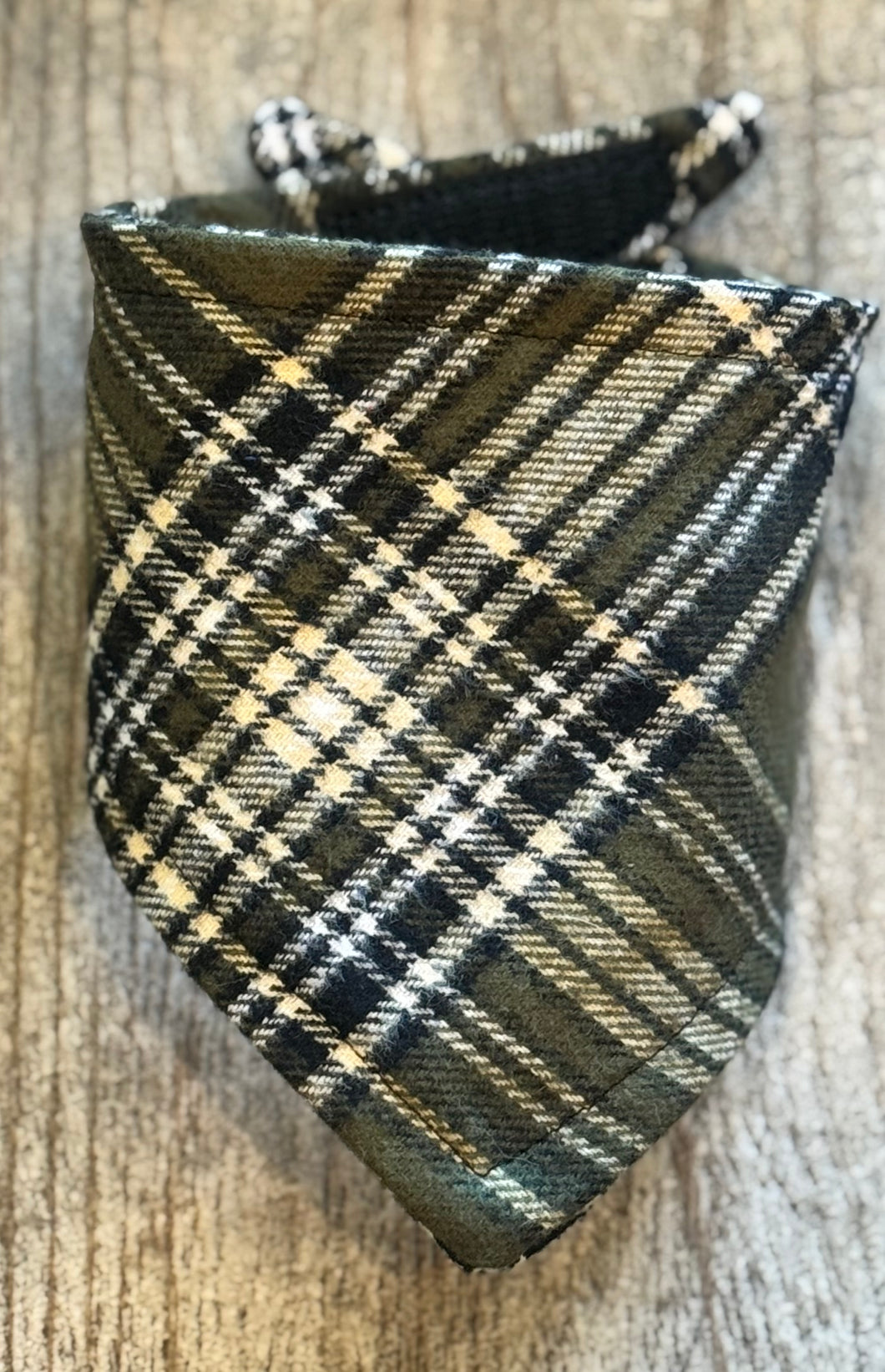 Olive & White Flannel