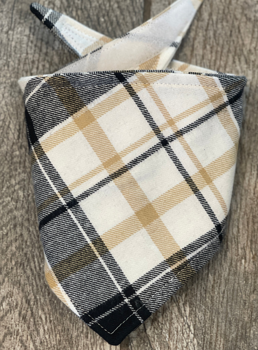 White Flannel Plaid Bandana