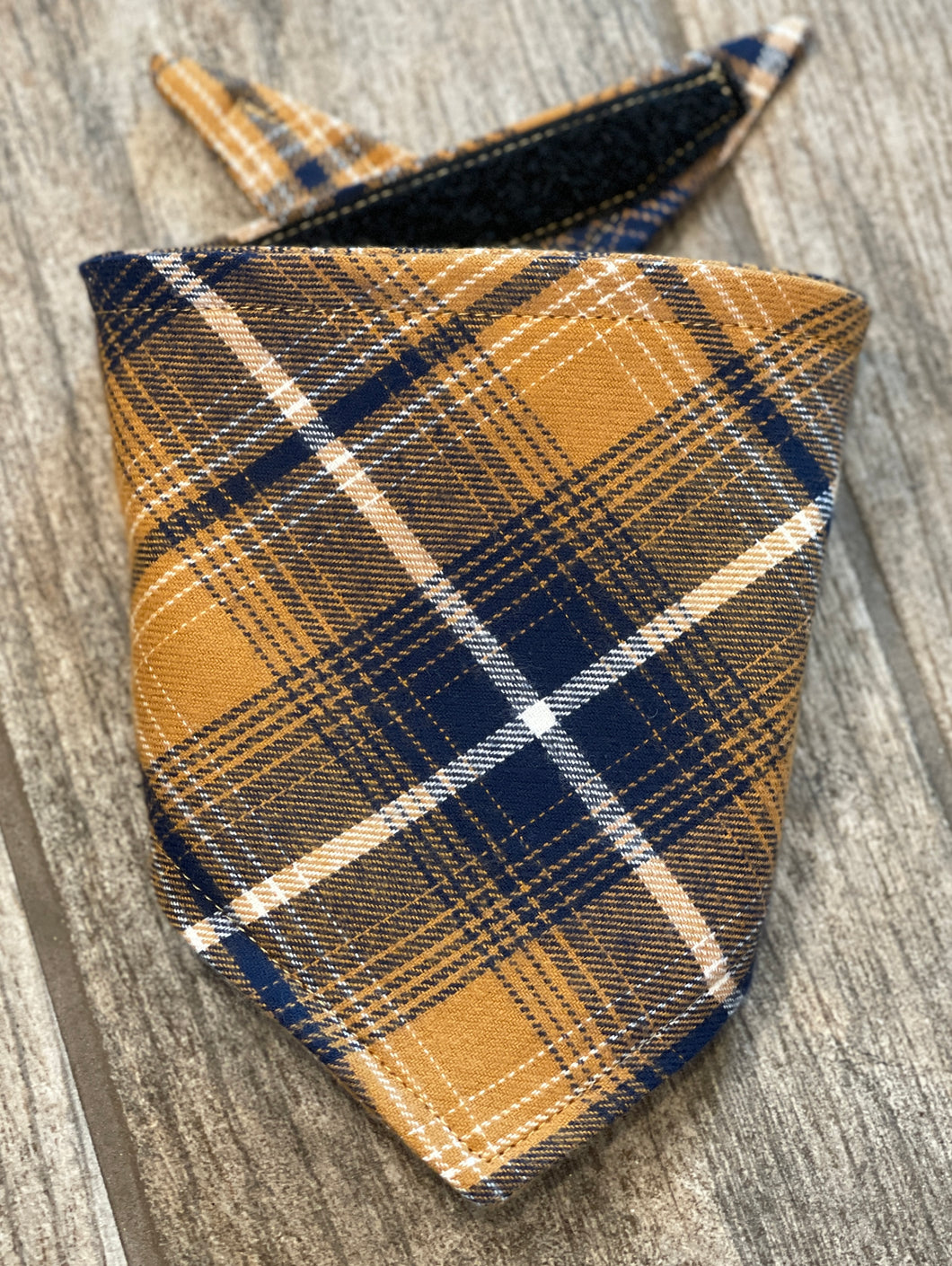 Navy and Mustard Plaid Flannel