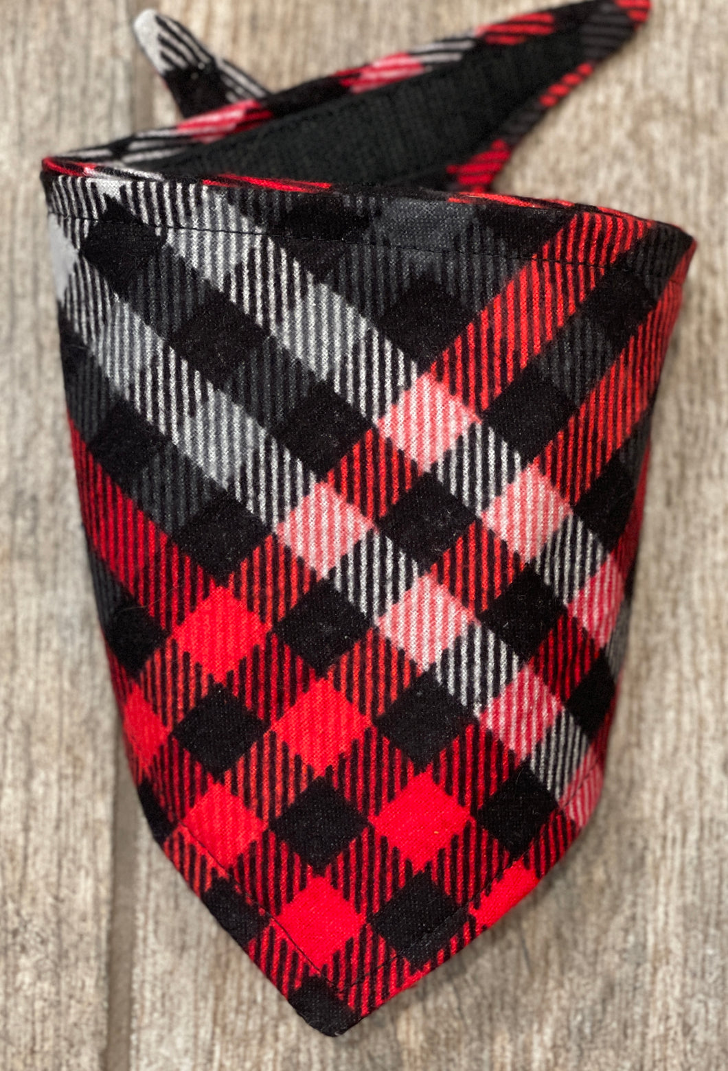 Red & Black Checkered Flannel Bandana
